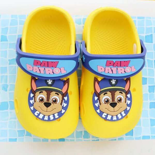 crocs enfant  Chaussures de plage Paw Patrol pour enfants, pantoufles de maison de dessin animé pour enfants