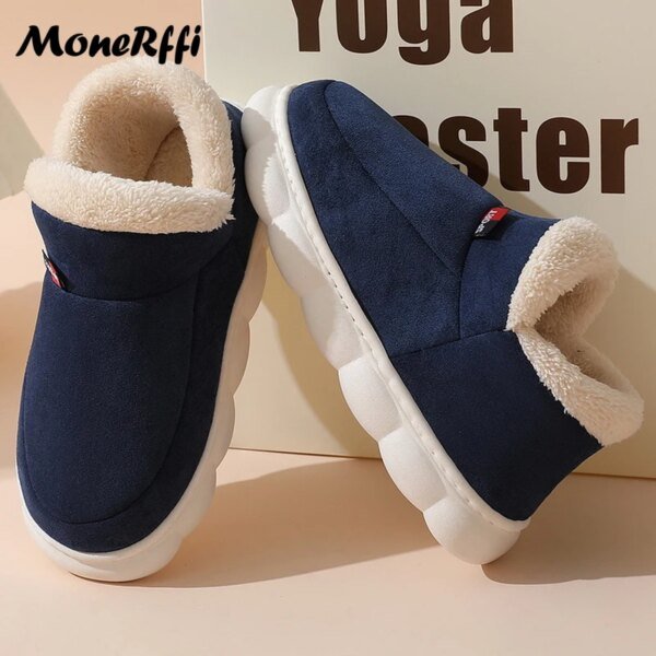 Bottes de neige d'hiver pour hommes et femmes, chaussures de fourrure chaudes, bottes de rinçage unisexes