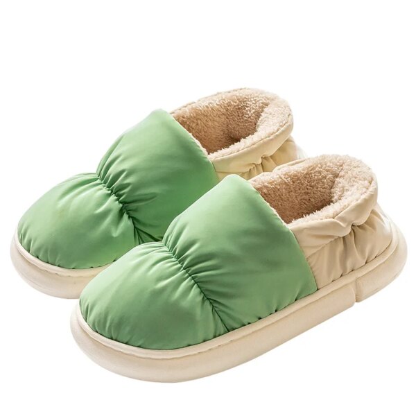 pantoufle femme chaudes pour femme, en coton, en peluche, antidérapantes, semelle épaisse