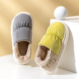 pantoufle femme chaudes pour femme, en coton, en peluche, antidérapantes, semelle épaisse