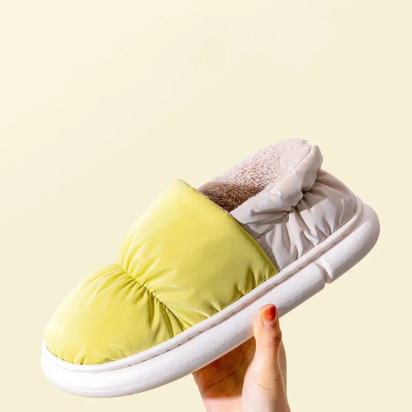 pantoufle femme chaudes pour femme, en coton, en peluche, antidérapantes, semelle épaisse