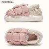 pantoufle femme d'hiver chauds en coton pour femmes et hommes, bottes de neige imperméables en duvet