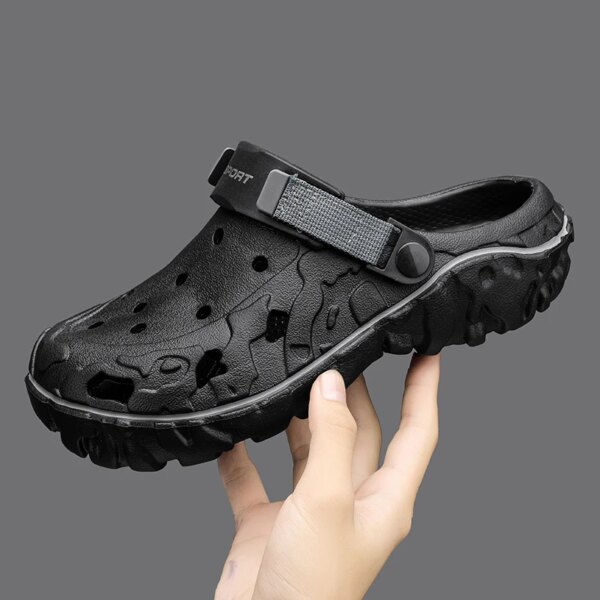 crocs Sabots légers en plastique pour hommes, sandales de travail de plage pour hommes, Everg