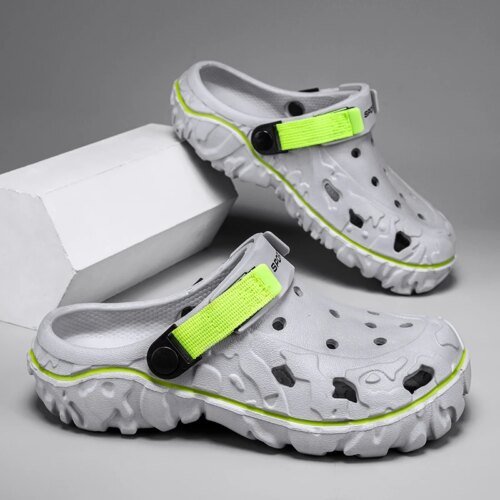 crocs Sabots légers en plastique pour hommes, sandales de travail de plage pour hommes, Everg