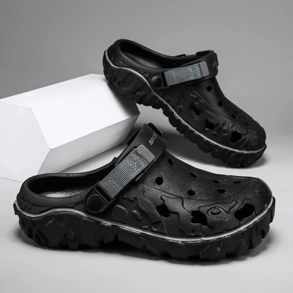 crocs Sabots légers en plastique pour hommes, sandales de travail de plage pour hommes, Everg