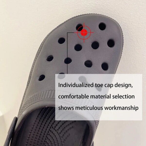 Crocs d'été pour hommes et femmes, chaussures à trous, pantoufles de plage pour hommes