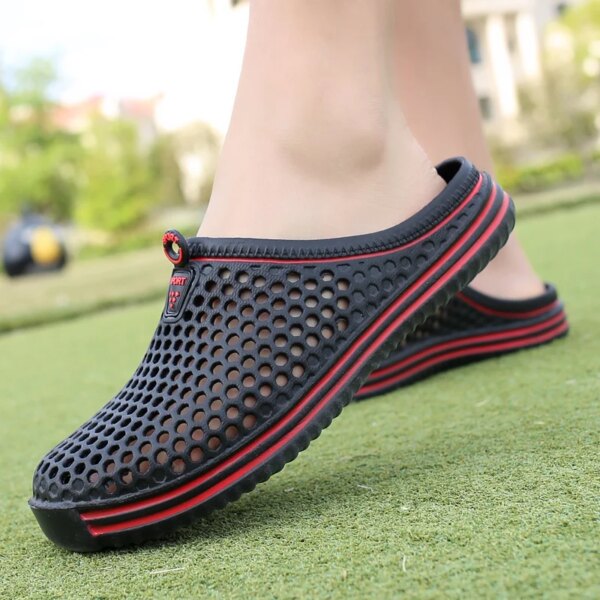 Crocs de Piscine Confortables pour Homme, Chaussures d'Extérieur d'Été, de Plage, Sabots de Jardin