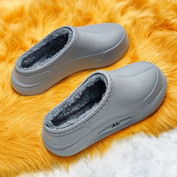 Sabots de jardin chauds en peluche pour hommes, chaussures de chef professionnelles