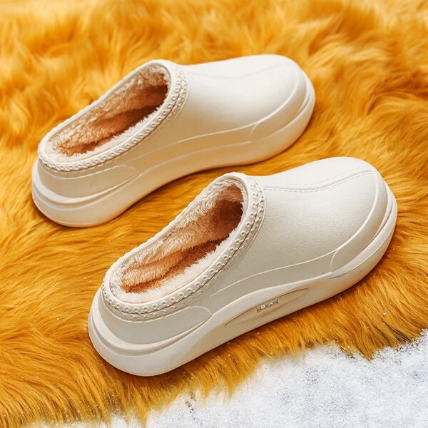Sabots de jardin chauds en peluche pour hommes, chaussures de chef professionnelles