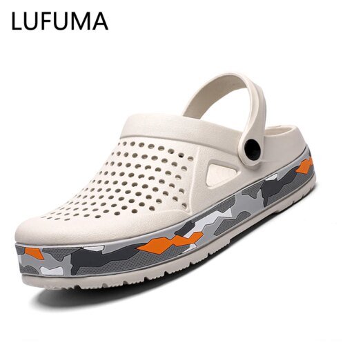 Crocs  de marque pour hommes, sandales décontractées, chaussures légères