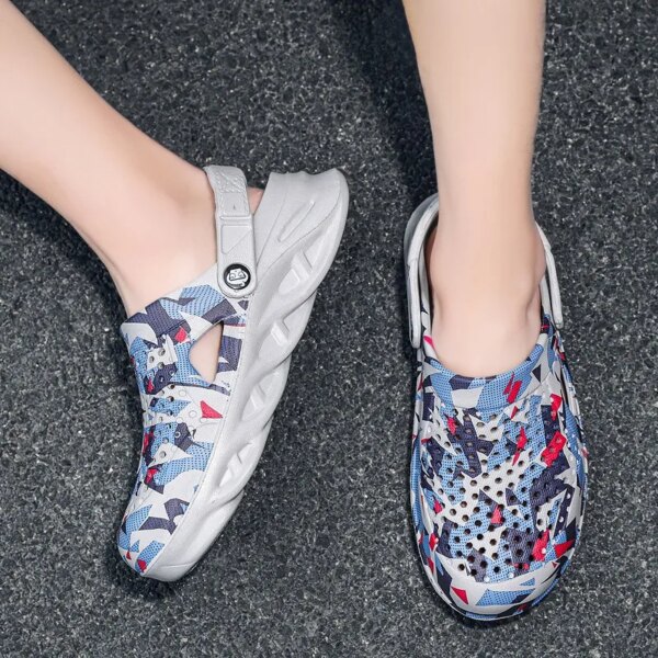 Crocs  d'été unisexes pour hommes et femmes, chaussures à plateforme, pantoufles de plage