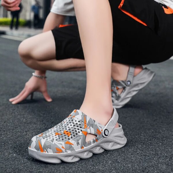 Crocs  d'été unisexes pour hommes et femmes, chaussures à plateforme, pantoufles de plage
