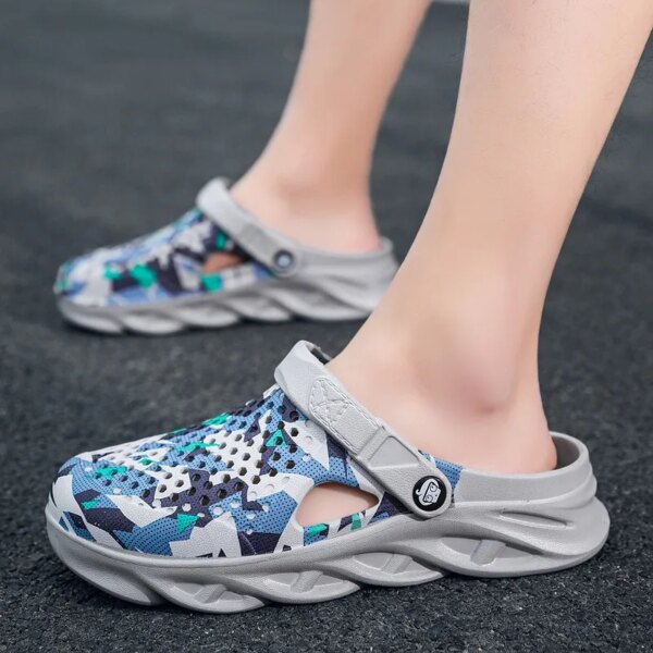 Crocs  d'été unisexes pour hommes et femmes, chaussures à plateforme, pantoufles de plage