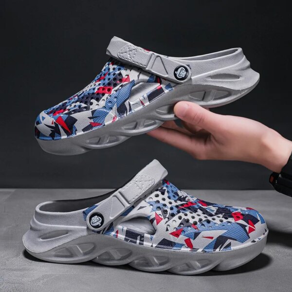 Crocs  d'été unisexes pour hommes et femmes, chaussures à plateforme, pantoufles de plage