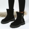 Bottes de neige femme en peluche à plateforme chaude 🥾