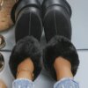Bottes d'hiver chaudes en peluche pour femmes, fausse fourrure, bottes de neige à plateforme