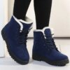 Bottes de neige courtes de style coréen pour femmes, chaussures d'hiver, fourrure