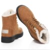 Bottes de neige courtes de style coréen pour femmes, chaussures d'hiver, fourrure
