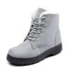 Bottes de neige coordonnantes à lacets pour femmes, bottes de rinçage pour femmes, chaussures en fourrure en peluche
