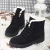 Bottes de neige coordonnantes à lacets pour femmes, bottes de rinçage pour femmes, chaussures en fourrure en peluche