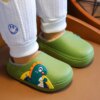 crocs enfant  Chaussons de dessin animé imperméables pour enfants, chaussures chaudes