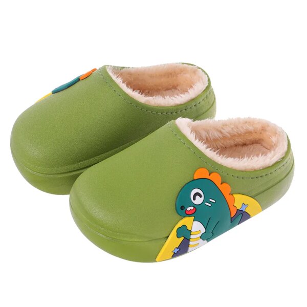 crocs enfant  Chaussons de dessin animé imperméables pour enfants, chaussures chaudes