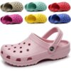 Crocs d'été pour femmes et hommes, mocassins de plage, chaussures de jardin plates en MSI
