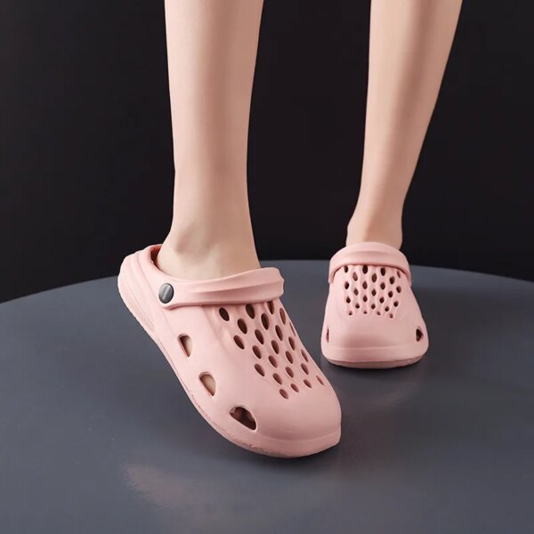 Crocs pour couples, pantoufles de plage pour femmes