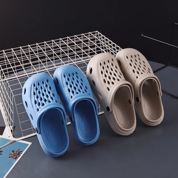 Crocs pour couples, pantoufles de plage pour femmes