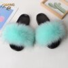 pantoufle femme d'Été en Fausse Fourrure pour Femme, Sandales Moelleuses, Chaussures d'Niket d'Extérieur, Tongs à Fourrure