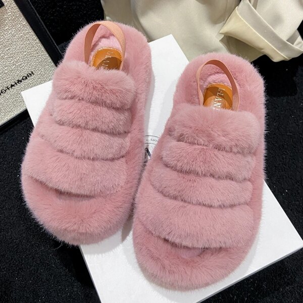 pantoufle femme d'intérieur en peluche pour femmes, toboggans non alds, pantoufles chaudes