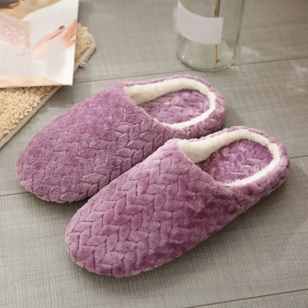 pantoufle femme d'intérieur en peluche pour femmes, chaussures de maison épaisses et chaudes