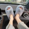 pantoufle femme en fourrure à plateforme épaisse pour femmes, chaussures d'extérieur en fourrure astronomique