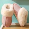 pantoufle femme d'Hiver à Semelle Souple pour Femme, Fausses Chaussures d'Nik, Chaudes en Peluche, en Coton Duveteux