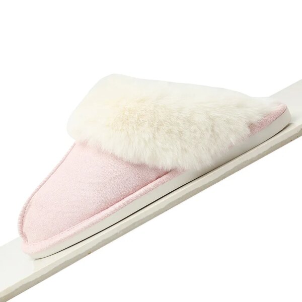 pantoufle femme d'Hiver à Semelle Souple pour Femme, Fausses Chaussures d'Nik, Chaudes en Peluche, en Coton Duveteux