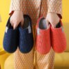 pantoufle femme  Hommes Épais Bas Doux Maison Pantoufles Ménage Pantoufles En Peluche