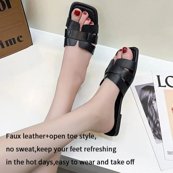 Tongs de plage plates pour femmes, pantoufles d'été, sandales de luxe, design de marque tendance