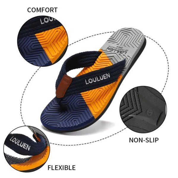 Tongs de plage décontractées pour hommes, pantoufles d'extérieur, pantoufles de mode respirantes