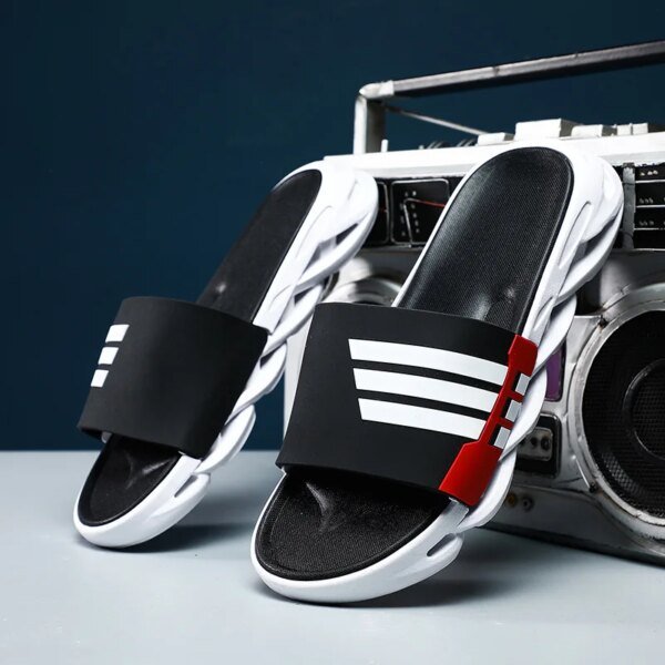 Tongs souples non aldes pour hommes, muettes, diapositives de plage de luxe