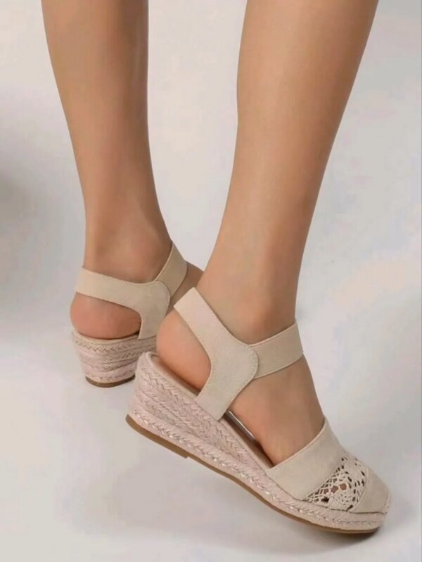 Sandales Femmes Talon compensé Espadrilles Bout fermé Slingbac