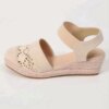 Sandales Femmes Talon compensé Espadrilles Bout fermé Slingbac