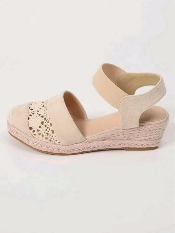 Sandales Femmes Talon compensé Espadrilles Bout fermé Slingbac