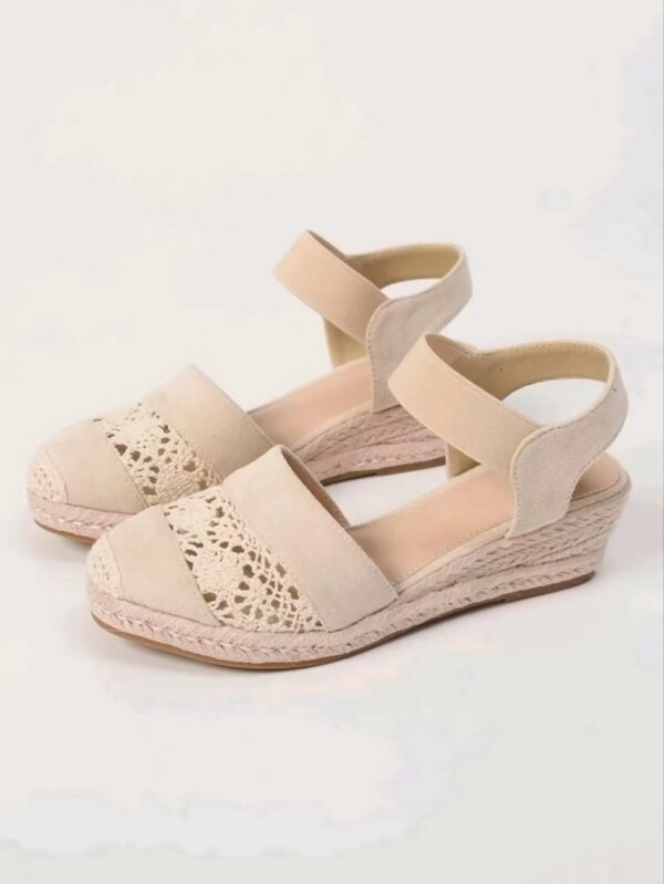 Sandales Femmes Talon compensé Espadrilles Bout fermé Slingbac