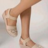 Sandales Femmes Talon compensé Espadrilles Bout fermé Slingbac