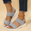 Sandales de sport décontractées en maille pour femmes, chaussures plates tissées volantes