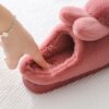 pantoufle femme de maison imperméables pour hommes et femmes, chaussures en fourrure