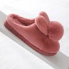 pantoufle femme de maison imperméables pour hommes et femmes, chaussures en fourrure