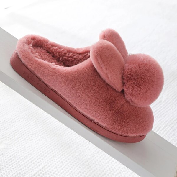 pantoufle femme de maison imperméables pour hommes et femmes, chaussures en fourrure