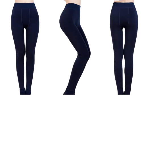 Collant polaire thermique en velours pour femme – Effet slim