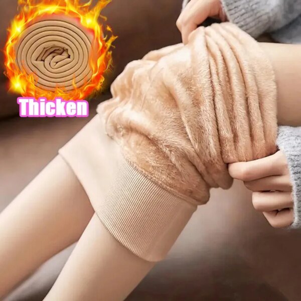 6371-5088be.jpg collant polaire Thermiques en Velours pour Femme, Sexy, Chauds, Solides, Slim